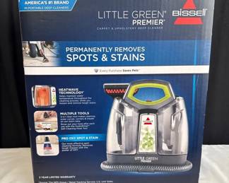 BISSELL Little Green Premier Carpet & Upholstery Cleaner * NEW Open Box * Removes Spots & Stains