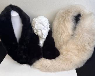 3~ Luxurious Vintage Fur Stoles * About 22-42” Long * Possibly Mink And Other Type?