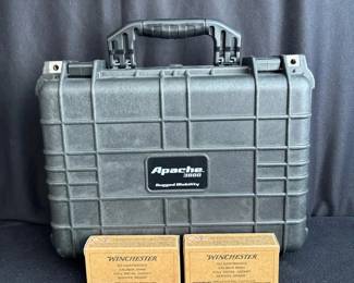 New Apache 3800 Gun Case * 2 Boxes Winchester Caliber 9mm Ammo Bullets 50ct