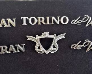 Vintage Car Emblems * Gran Torino, De Ville * 3-5” Long