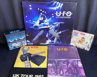 UFO Vinyl Record, CDs, plus 1980 & 1982 UK Tour Pamphlets