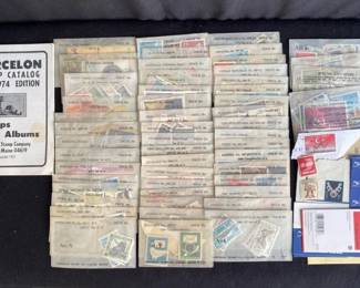 Large Lot of Vintage Stamps From 1950s, 1960s &1970s
