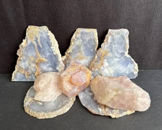 Lavender and Pink Quartz Pieces and Slabs