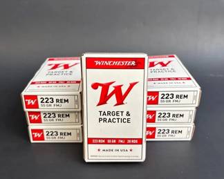 10 Boxes Winchester Target and Practice Ammo * 223REM 55GR FMJ 20RDS