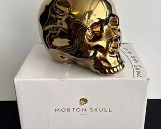 NEW Z Gallerie Gold-Toned 8” Decorative ‘Morton Skull’