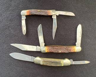3 Collectible Pocket Knives * Kabar * Robi Klaas * Remington
