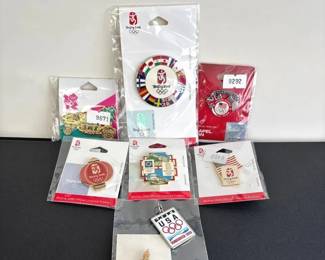 New London and Beijing Olympic Souvenir Lapel Pins * Vancouver 2010 Loose Pendant