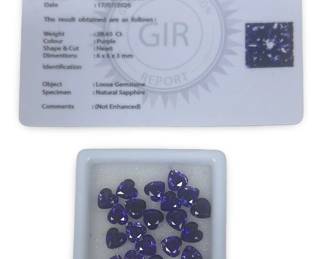 28.65Cts Loose Purple Heart Sapphire Gemstone