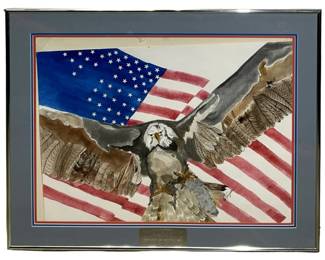 Signed Michael J. Langston Watercolor Painting