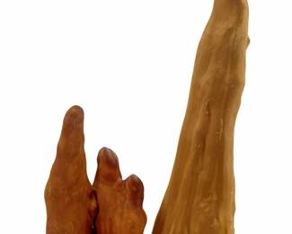 2pc Cypress Wood Knee Sculptures