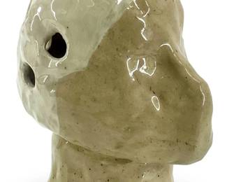 Abstract Glazed Ceramic Stoneware Head Pottery