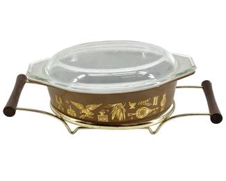 Lidded Pyrex Casserole Dish with a Stand