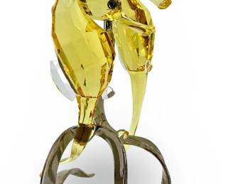 Yellow Swarovski Crystal Seahorse Figures