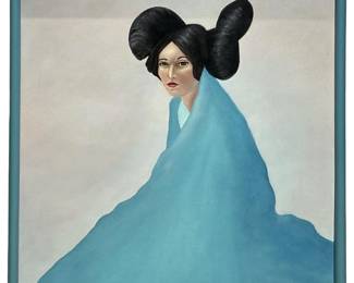Signed Linda Lee Austin Portrait Oil on Canvas