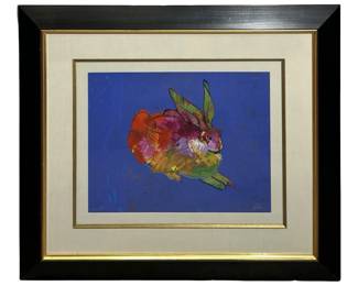 Signed John Nieto “Rabbit" (After Durer) Serigraph