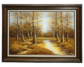 Signed Phillip Cantrell Fall Oil on Canvas