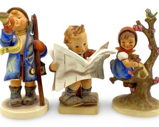3pc MJ Hummel Goebel Porcelain Figures