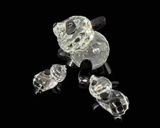 Swarovski Crystal Panda And Cubs