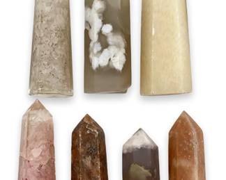 7pc Agate Obelisks