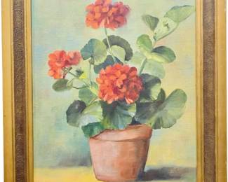 Vintage Barbara Burbank Signed Floral Still Life