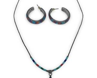 Native American Sterling Multi Stone Inlay Jewelry