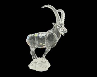 Swarovski Crystal Ibex Mountain Goat Figurine