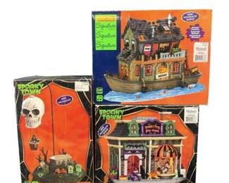 3pc Lemax Spooky Town Halloween Collection