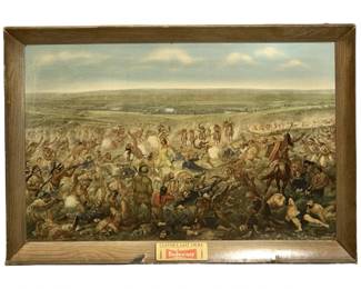 Vintage Budweiser Custer's Last Fight Framed Print