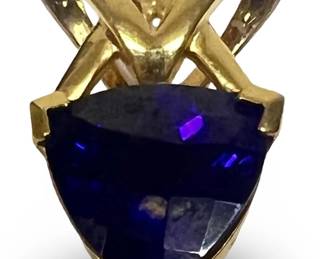 Sterling Silver Trillion Cut Tanzanite Pendant