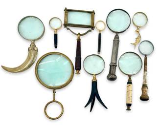 10pc Vintage Magnifying Glasses
