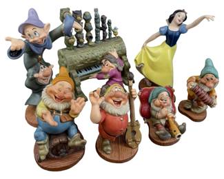 7pc WDCC Disney Snow White Seven Dwarfs Figurines