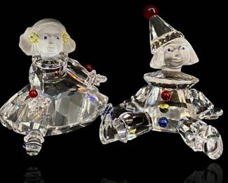 Swarovski Crystal Clown Puppet Figurines
