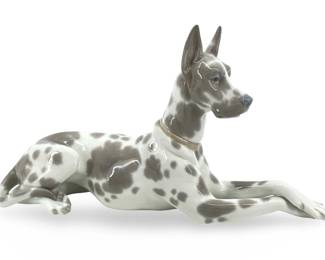 Lladro Porcelain Great Dane Sculpture