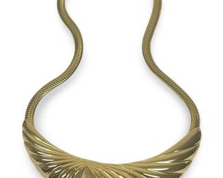 Mimi Di N Mid Century Gold Tone Omega Necklace