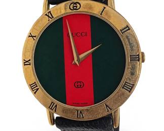 Vintage Gucci 3000 2M Gold Plate Wristwatch