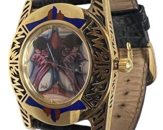 Rare Amado Peña 18K Surrisi Alligator Grain Watch
