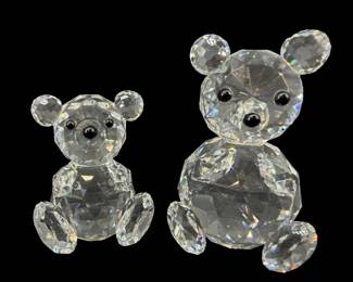 2pc Swarovski Crystal Teddy Bears