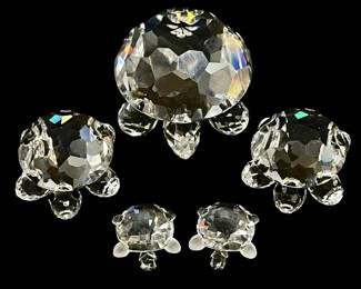 4pc Swarovski Crystal Turtle Collection