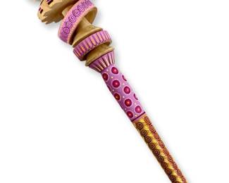 2018 Mexican Oaxacan Folk Art Wooden Wand