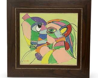 After George Condo Abstract Acrylic on Canvas
