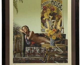 Signed Douglas Hofmann "Bières de la Meuse" Litho