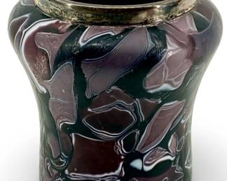 Vintage Purple Art Glass Vase