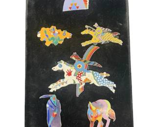 6pc John Neito Enamel Pin Display
