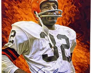 Autographed Jim Brown Photograph with CoA