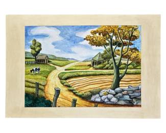Twyla Tollett Signed Winter Landscape Oil on Board