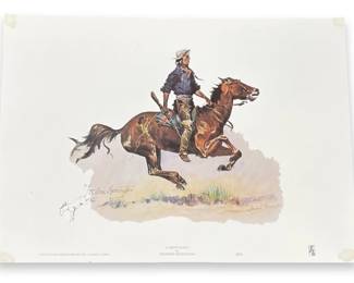 Frederic Remington “A Crow Scout" Lithograph