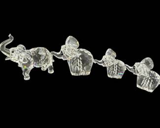 4pc Swarovski Crystal Elephant Collection