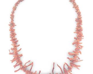 Iconic Native American Coral Branch Necklace