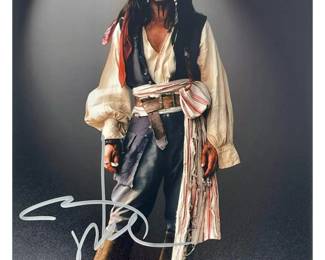 Johnny Depp Autographed Jack Sparrow Photo + CoA