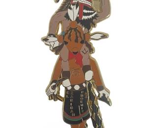 Philip Houghton Native American Enamel Bolo Tie